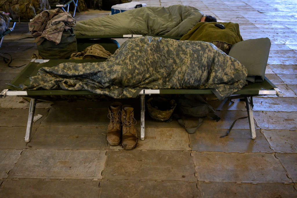soldiers sleeping