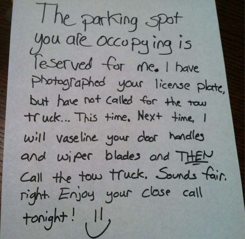 passive aggressive car notes