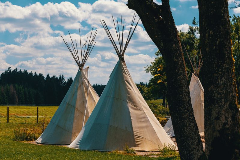 Teepees required many buffalo skins to build, acting as the covering for the tent, as well as buffalo robes for beds and coverings inside