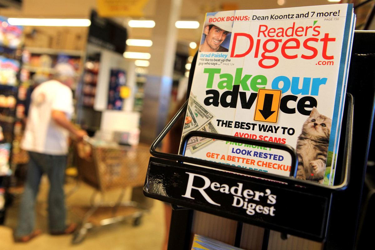 A copy of Reader's Digest magazine is displayed on a rack at a grocery store August 17, 2009 in San Anselmo, California.