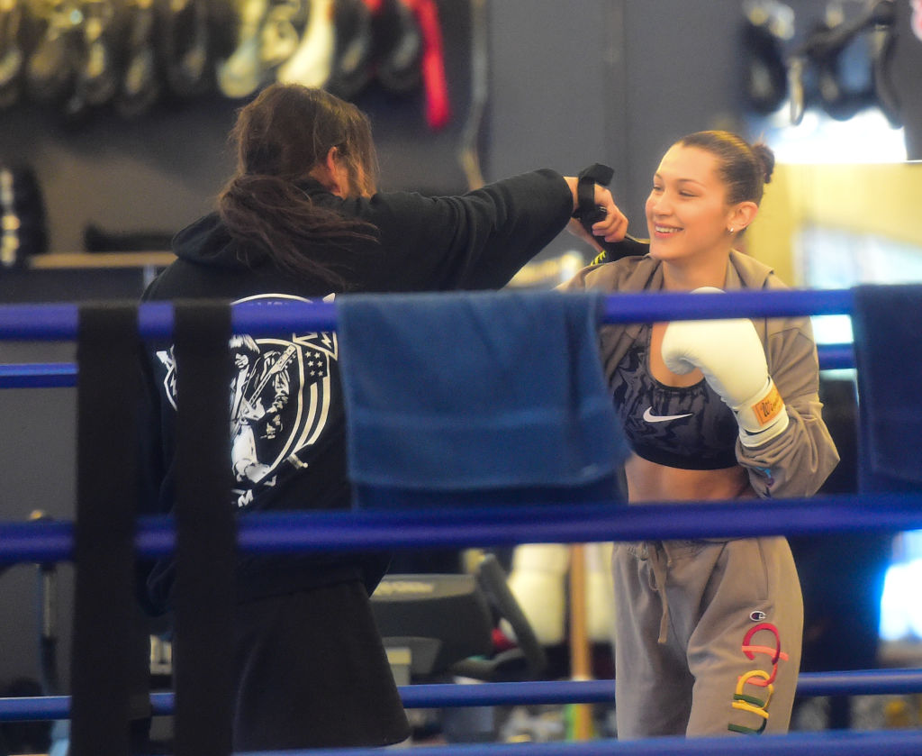 Bella Hadid seen at Gotham GYM