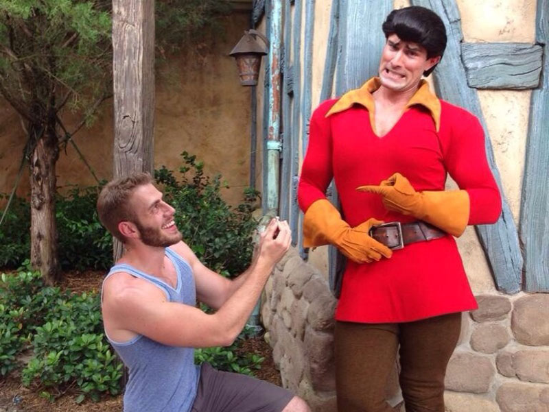 proposing to Gaston