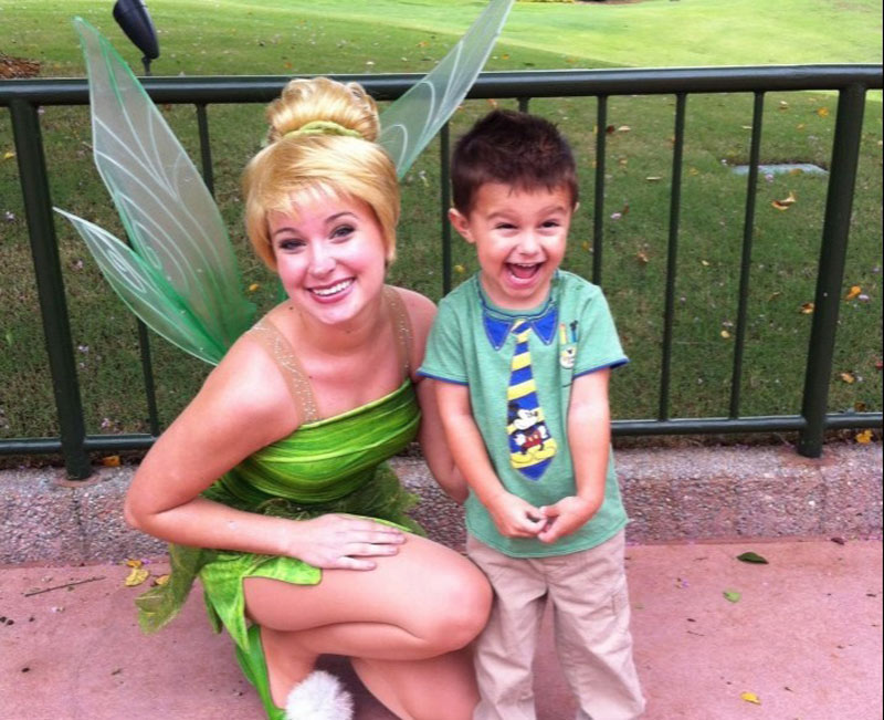 smiling with tinkerbell
