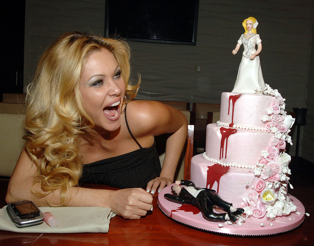 Shanna Moakler with her Divorce Cake during Shanna Moakler's Divorce Party Dinner at FIX Restuarant at The Bellagio Hotel and Casino Resort -110291007