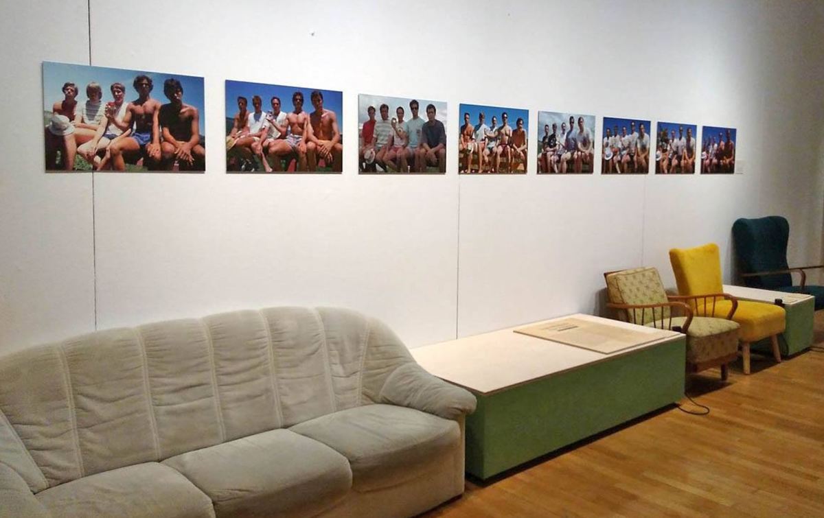 The friends' photos in Museum fur Kommunikation in Frankfurt, Germany