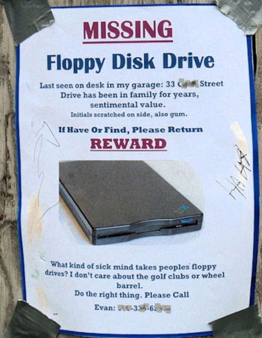 stolen property includes floppy disk drive