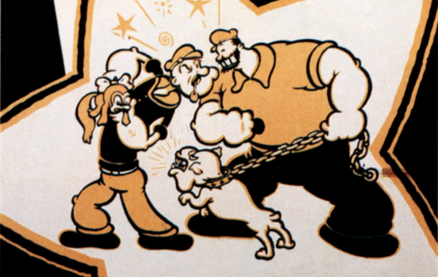popeye and bluto arguing