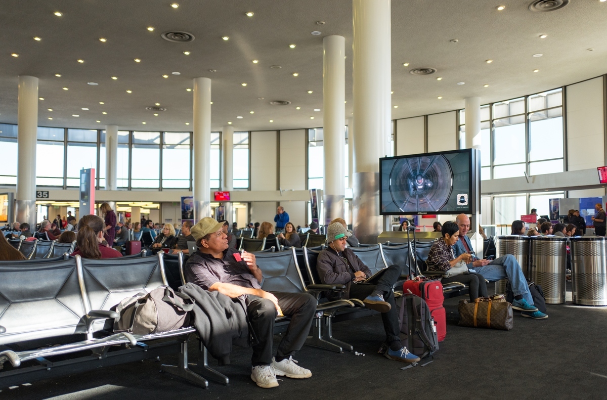 waiting at airport gate