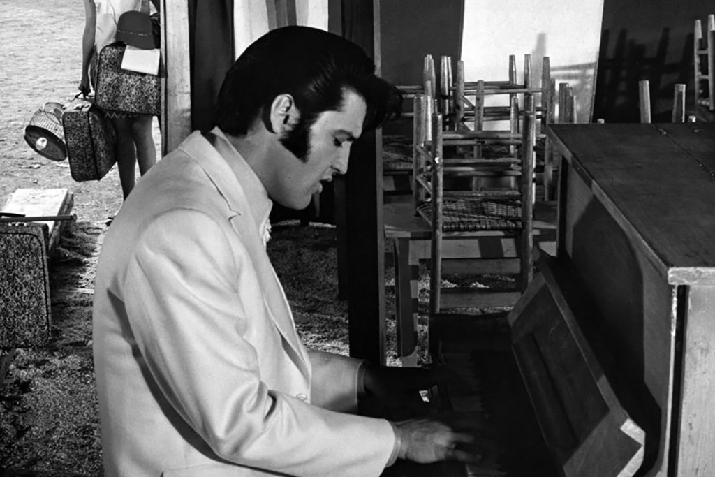 Elvis with sideburns 