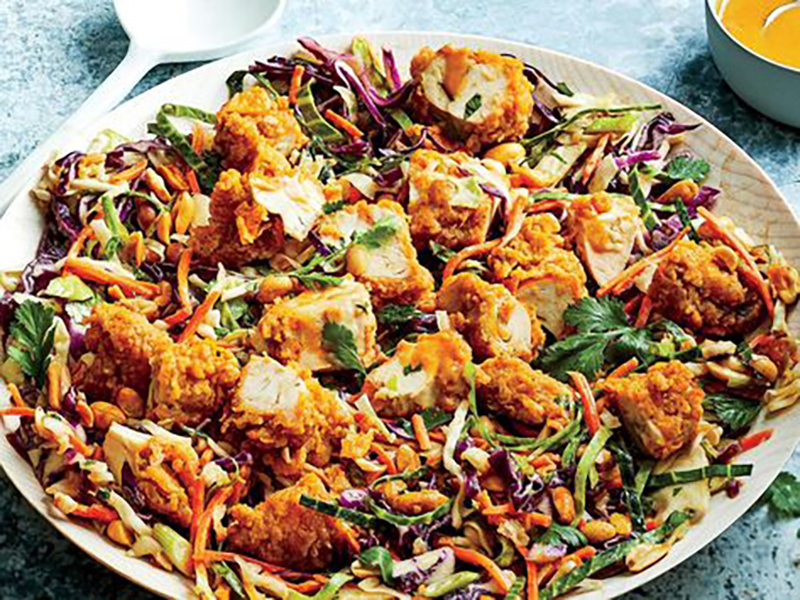 Fried chicken salad