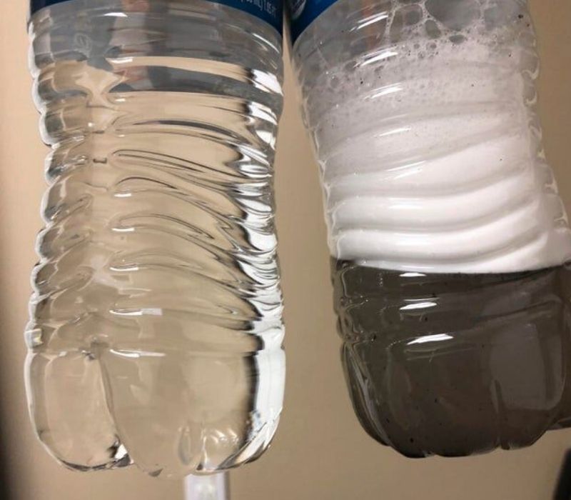 clean and dirty water from moutsepad