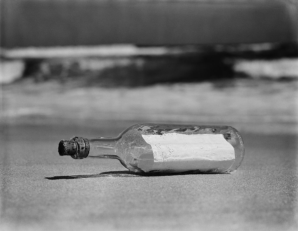 a message in a bottle washed ashore