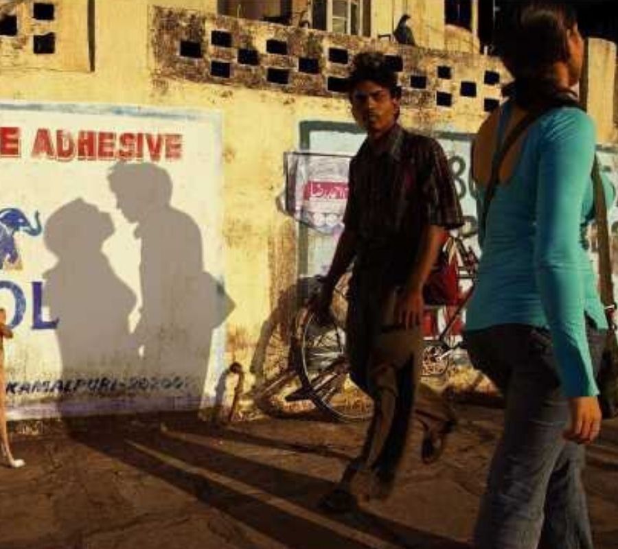 two shadows look like they're in love