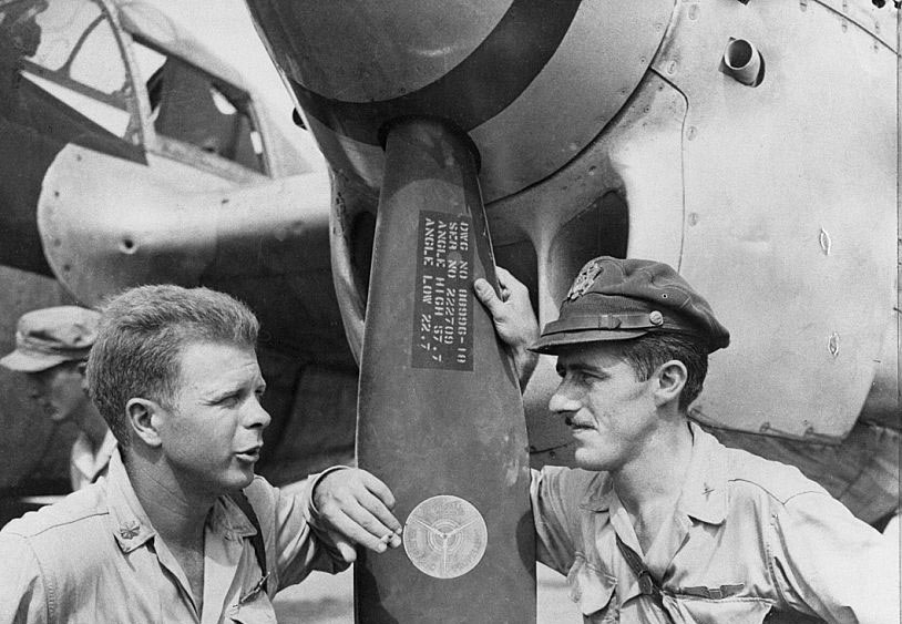 McGuire in front of aircraft