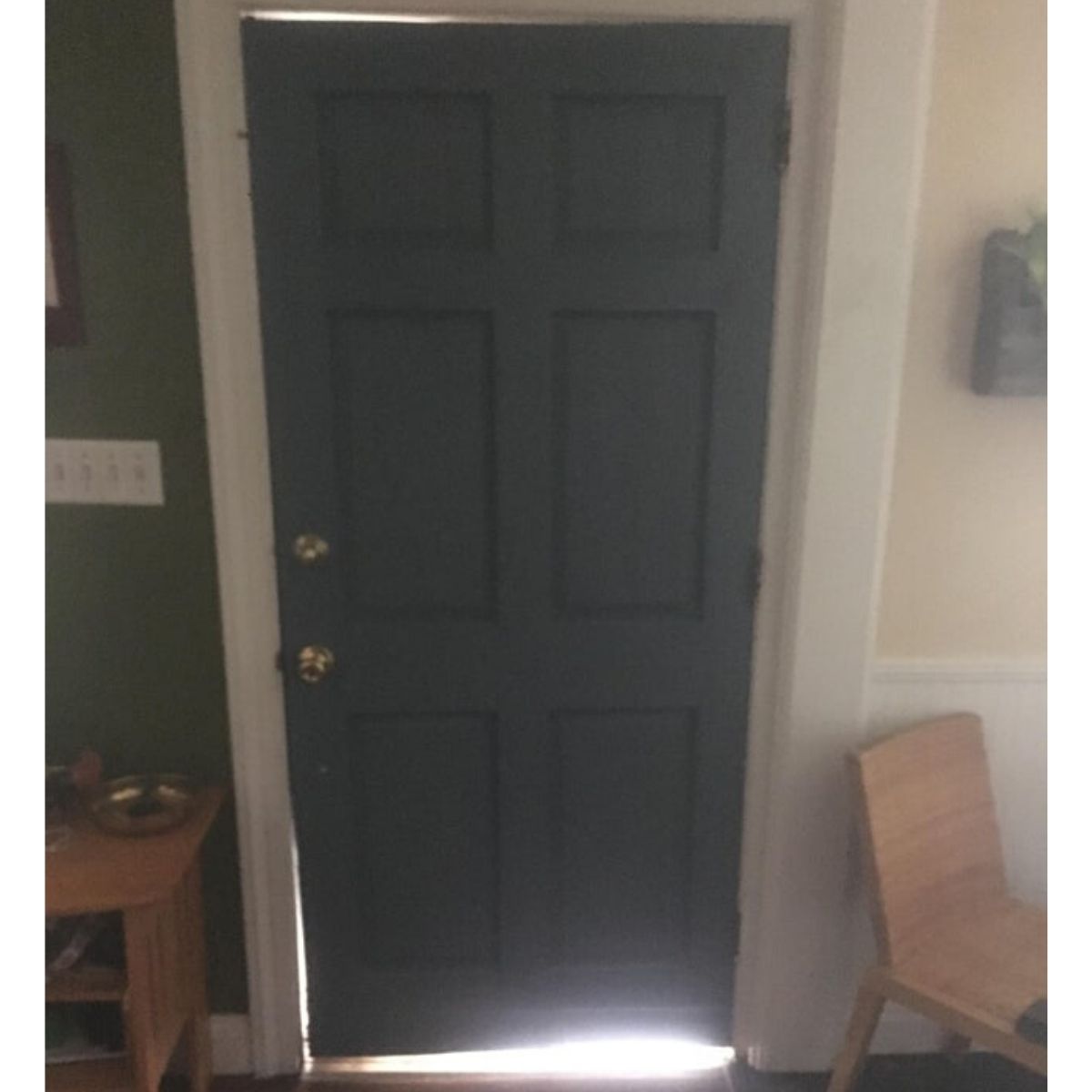 natural light and an ill fitting door