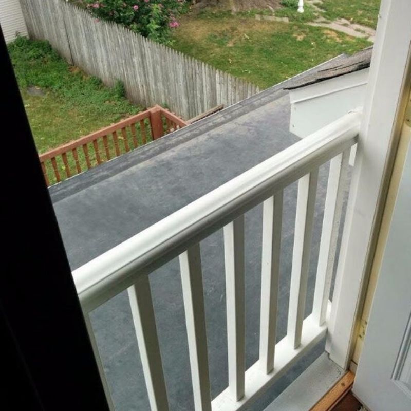 porch rail that blocks the porch