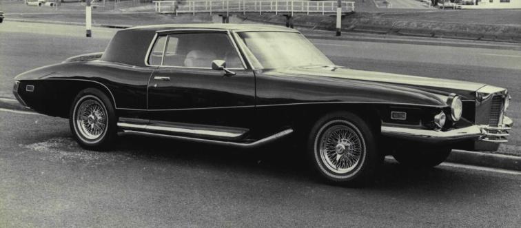 Black car on the road 