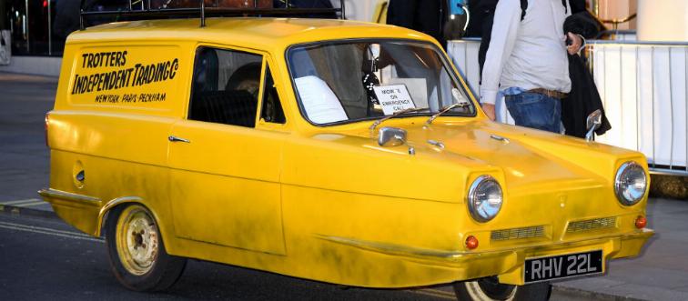 Yellow three-wheel car 