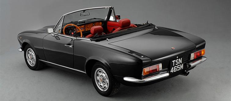 a black car with red interior