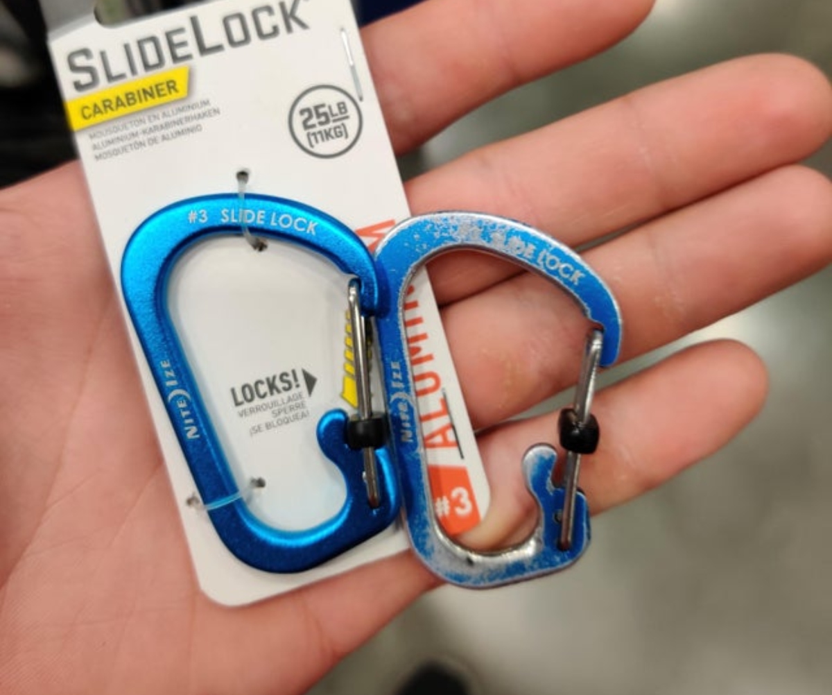 worn down carabiner