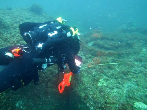 Researchers diving amongst the wreckage of the S.S. Cotopaxi, which disappeared almost 95 years ago. (Science Channel)
