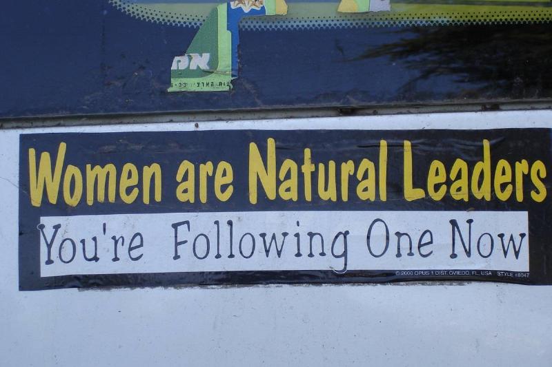 women are natural leaders bumper sticker