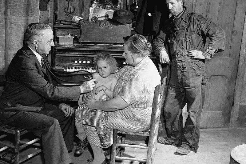 Doctor inside of a house 