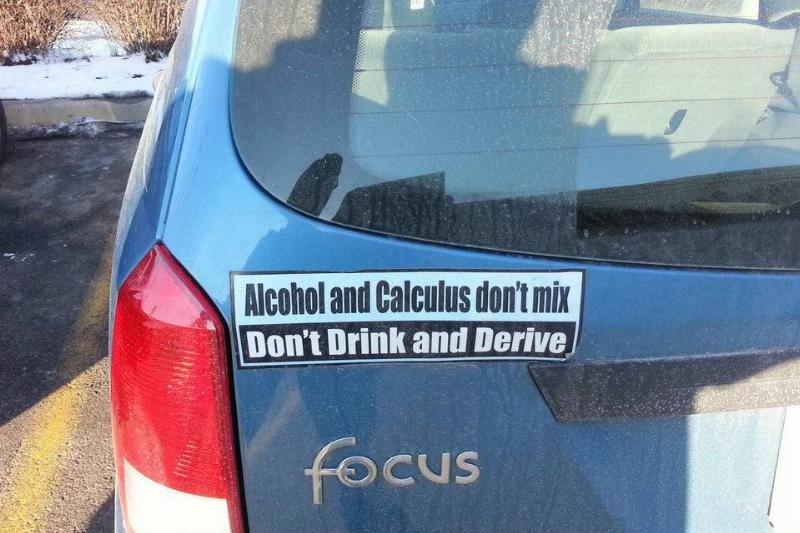 dont drink and derive bumper sticker