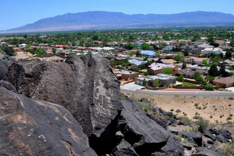 a hilltop view of albuquerque, new mexico