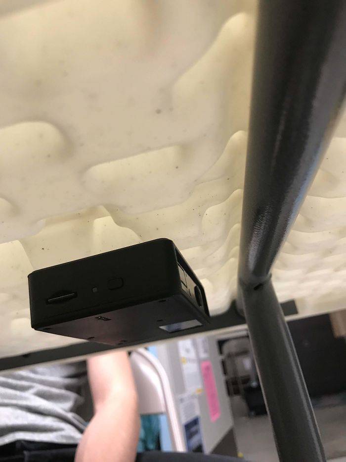 camera under desk