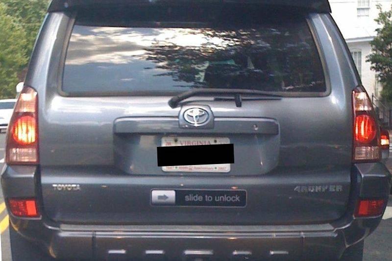 slide to unlock bumper sticker