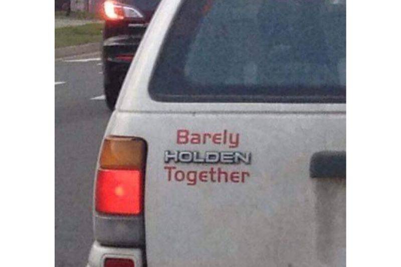 holden it together bumper sticker