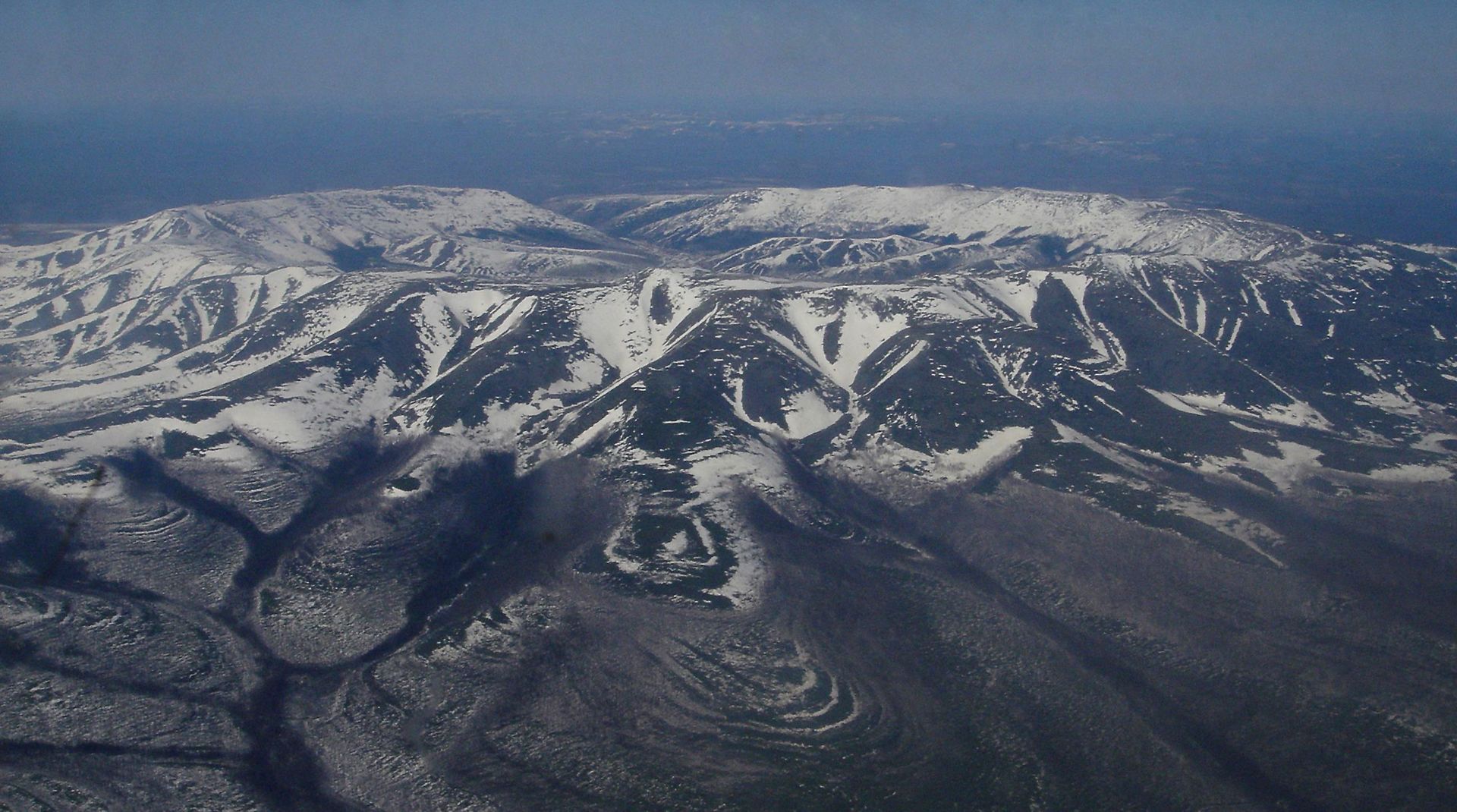 Kondyor Massif viewed from a helicopter