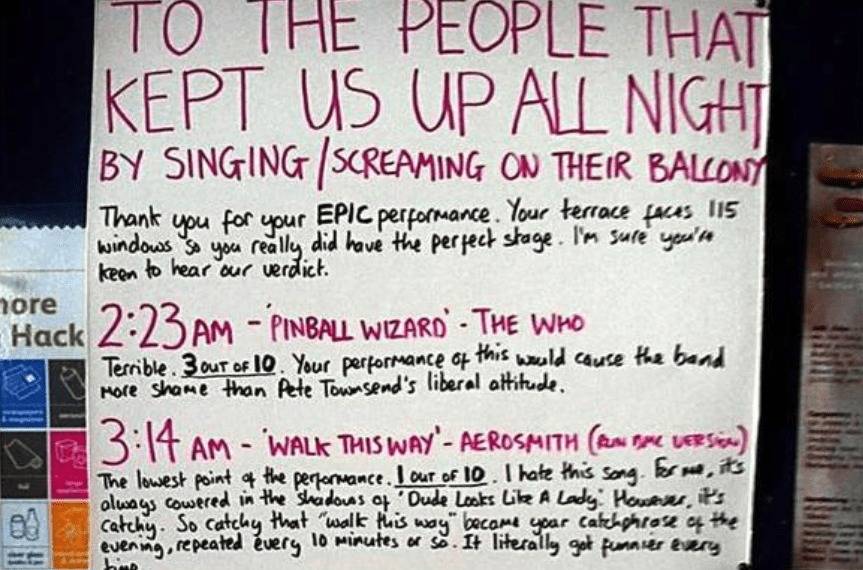 loud-singing-neighbor-note-68088