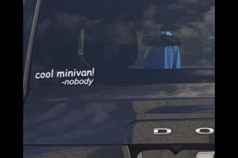 minivan reality bumper sticker