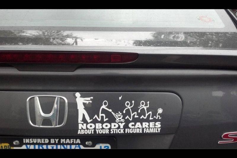 stick family bumper sticker