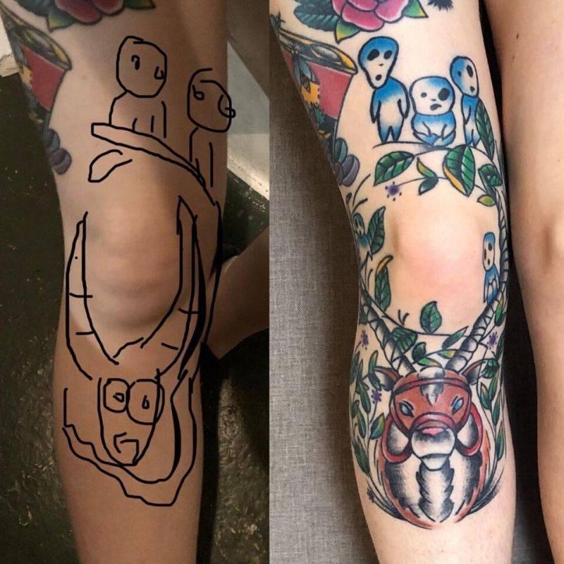 tattoo artist knew exactly what to do based on a bad drawing