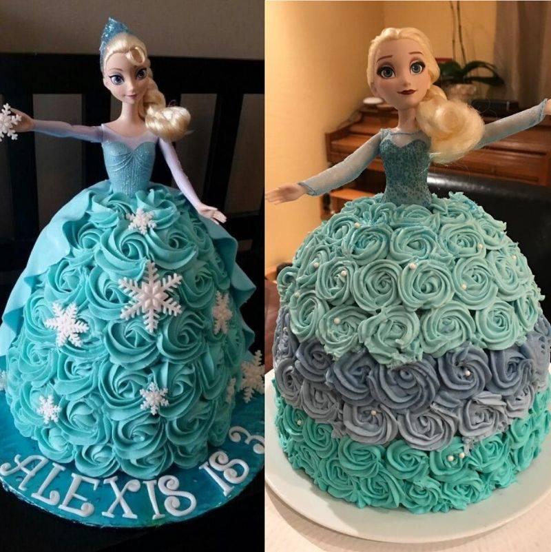 an Elsa cake that turned out really well