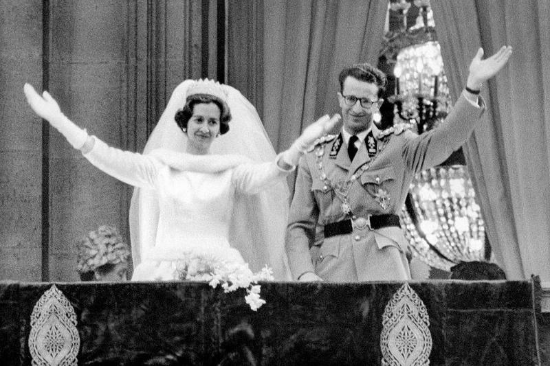 Queen Fabiola (L) and King Baudouin of Belgium