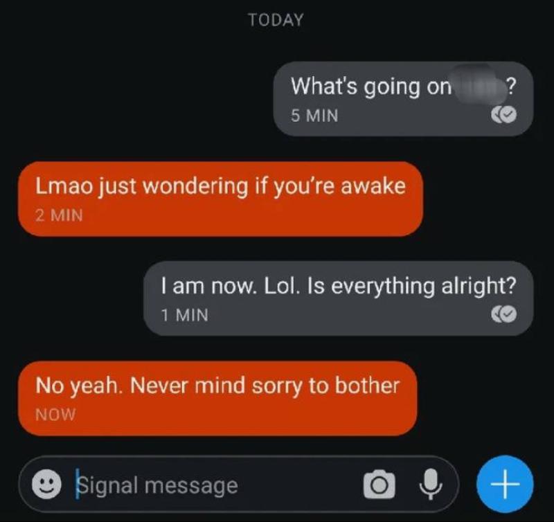 person's boss' son calls him at 3 Am saying he was just 