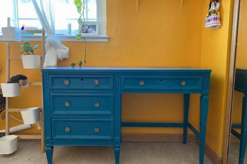 an old desk that was redone