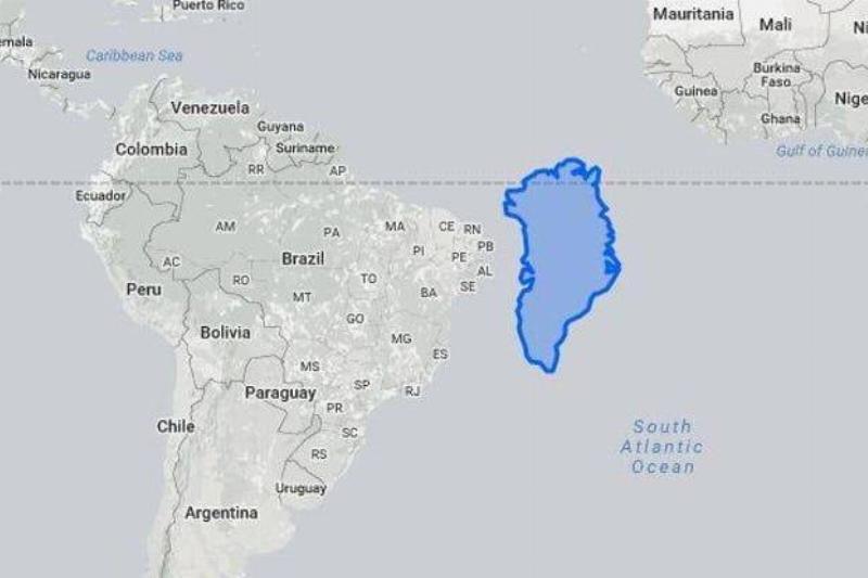 Greenland Looks Tiny Next To South America