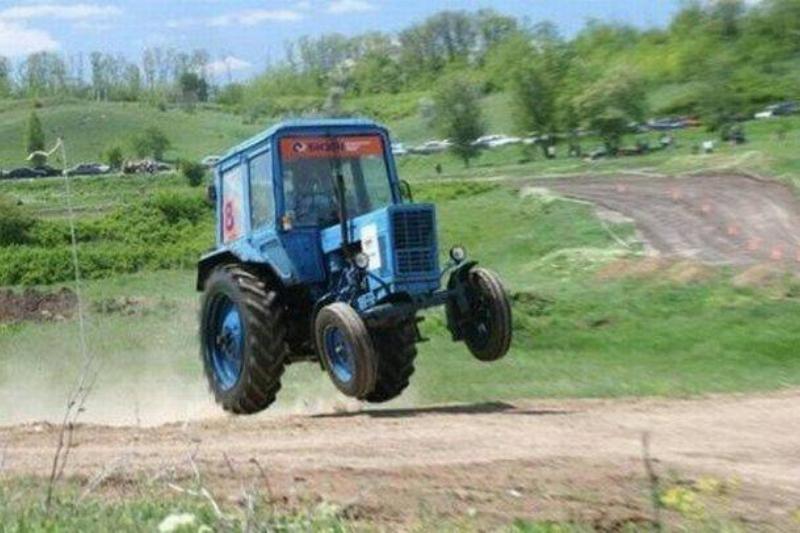 Tractor getting air 