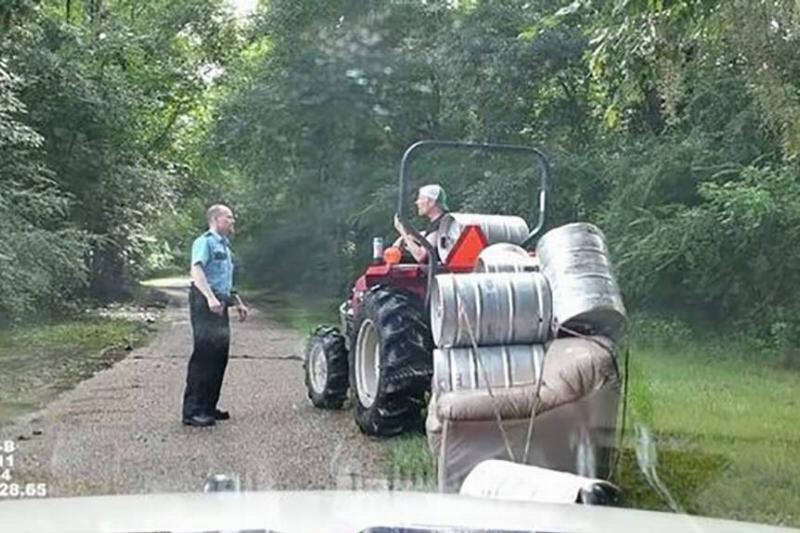 Tractor with beer 