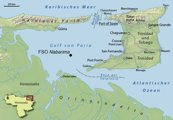 Location of FSO Nabarima. NordNordWest – CC BY-SA 3.0