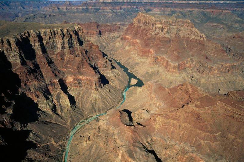 Arial shot of the canyon 