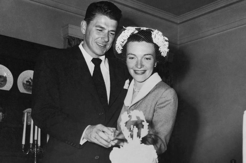 Nancy Reagan Hid A Baby Bump Under Her Wedding Gown