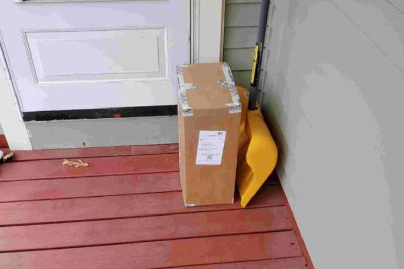 package on front doorstep