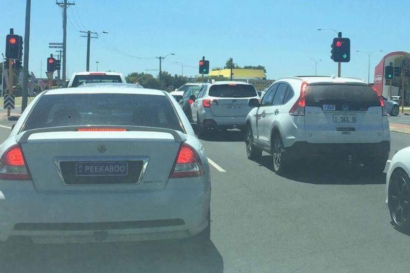 peekaboo license plate with i see you plate nearby