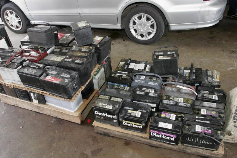 Used car batteries.